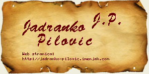 Jadranko Pilović vizit kartica